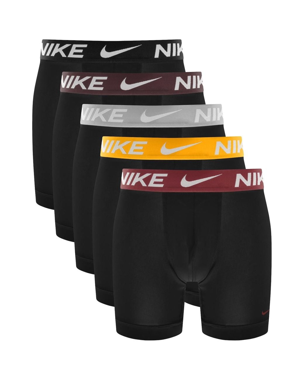 Nike Black Essential Micro 5 Pack Boxer Briefs for men