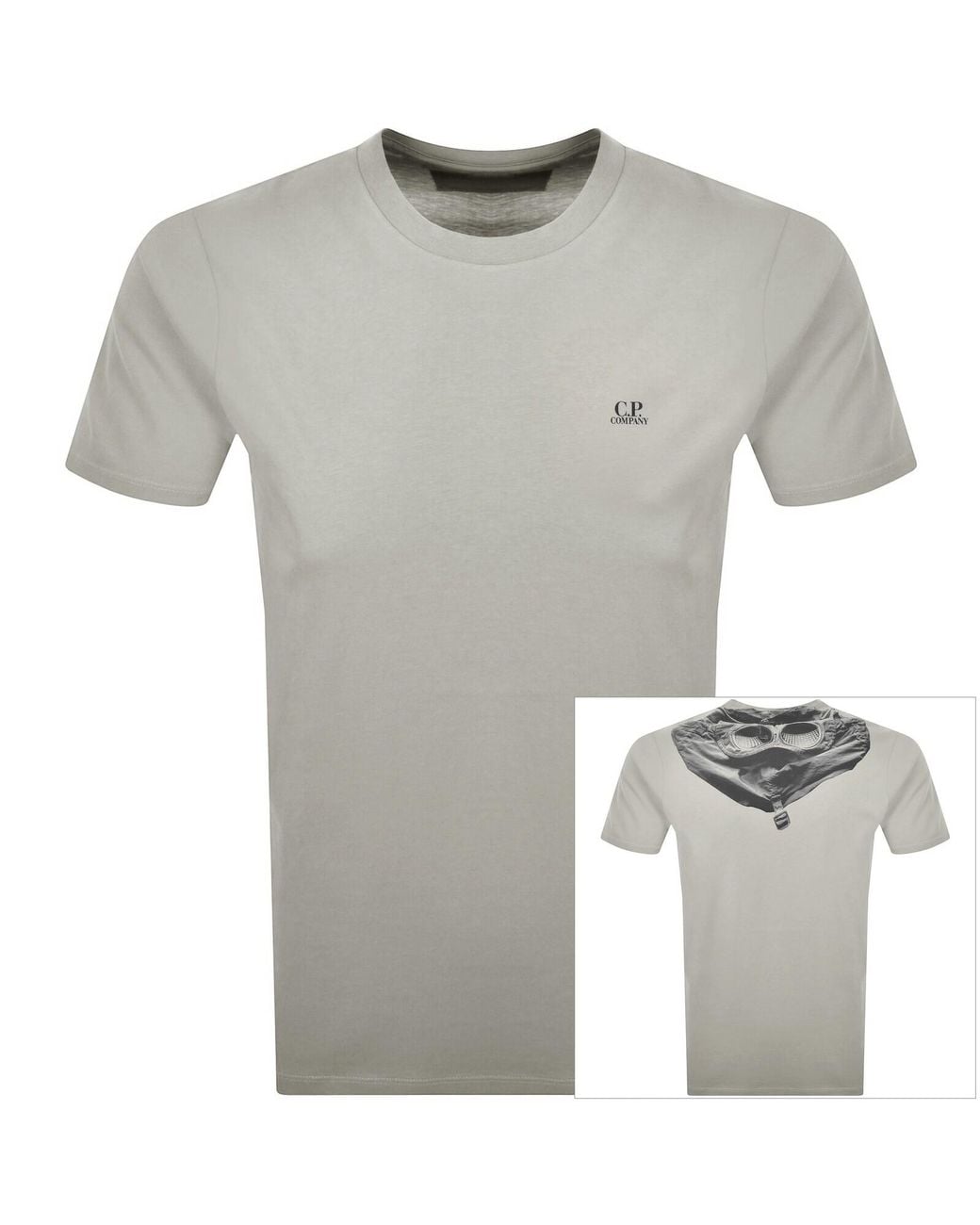 C P Company Gray Cp Company Goggle T Shirt Flint for men