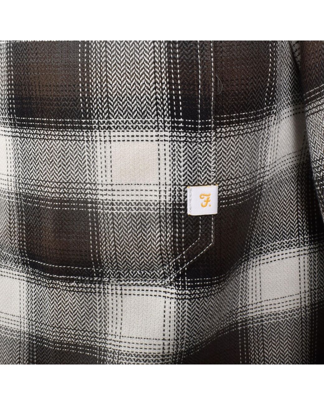 Farah Black Farah Lavelle Check Shirt for men