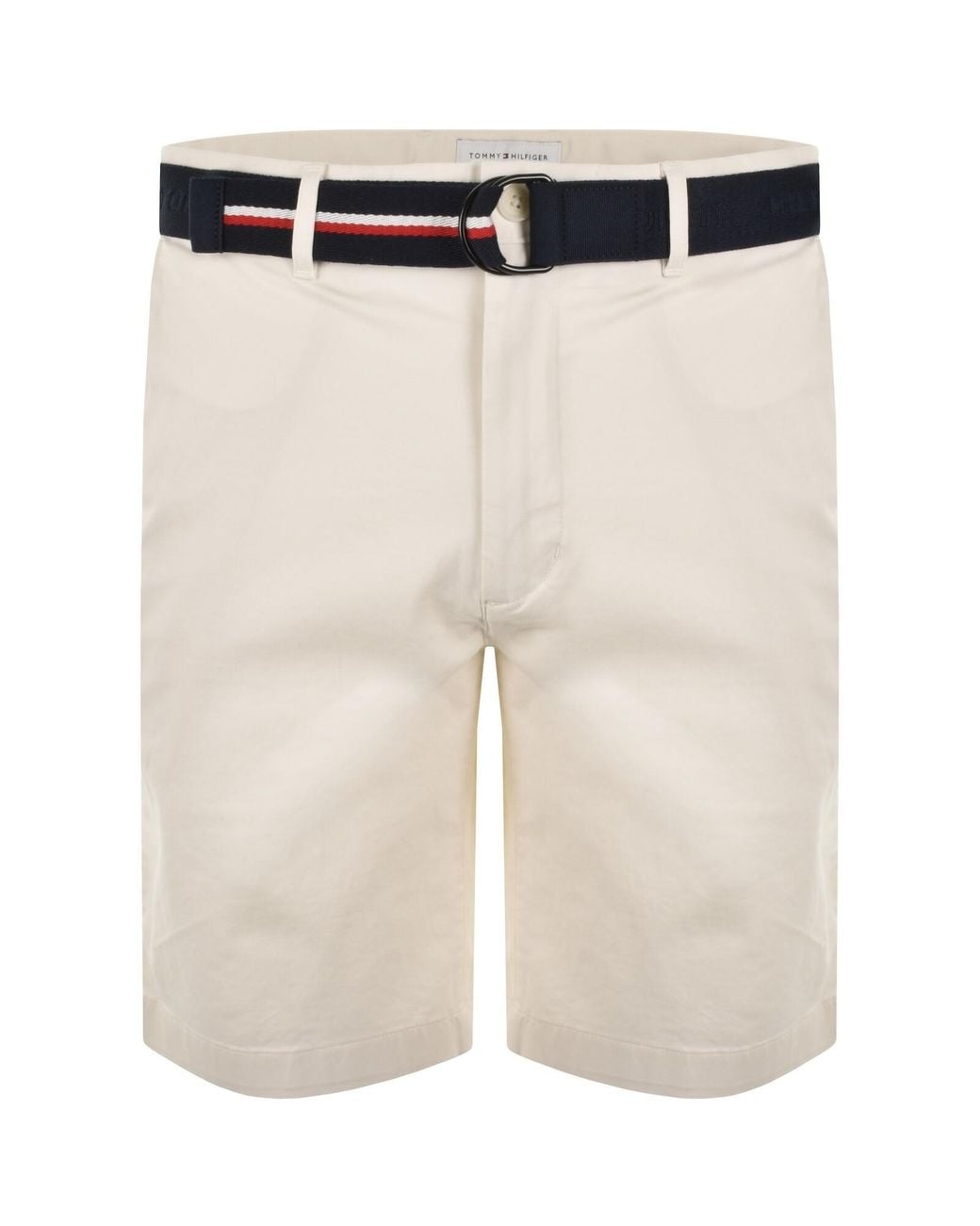 Tommy Hilfiger Natural Denton 9.5 Inch Twill Shorts Ivory for men