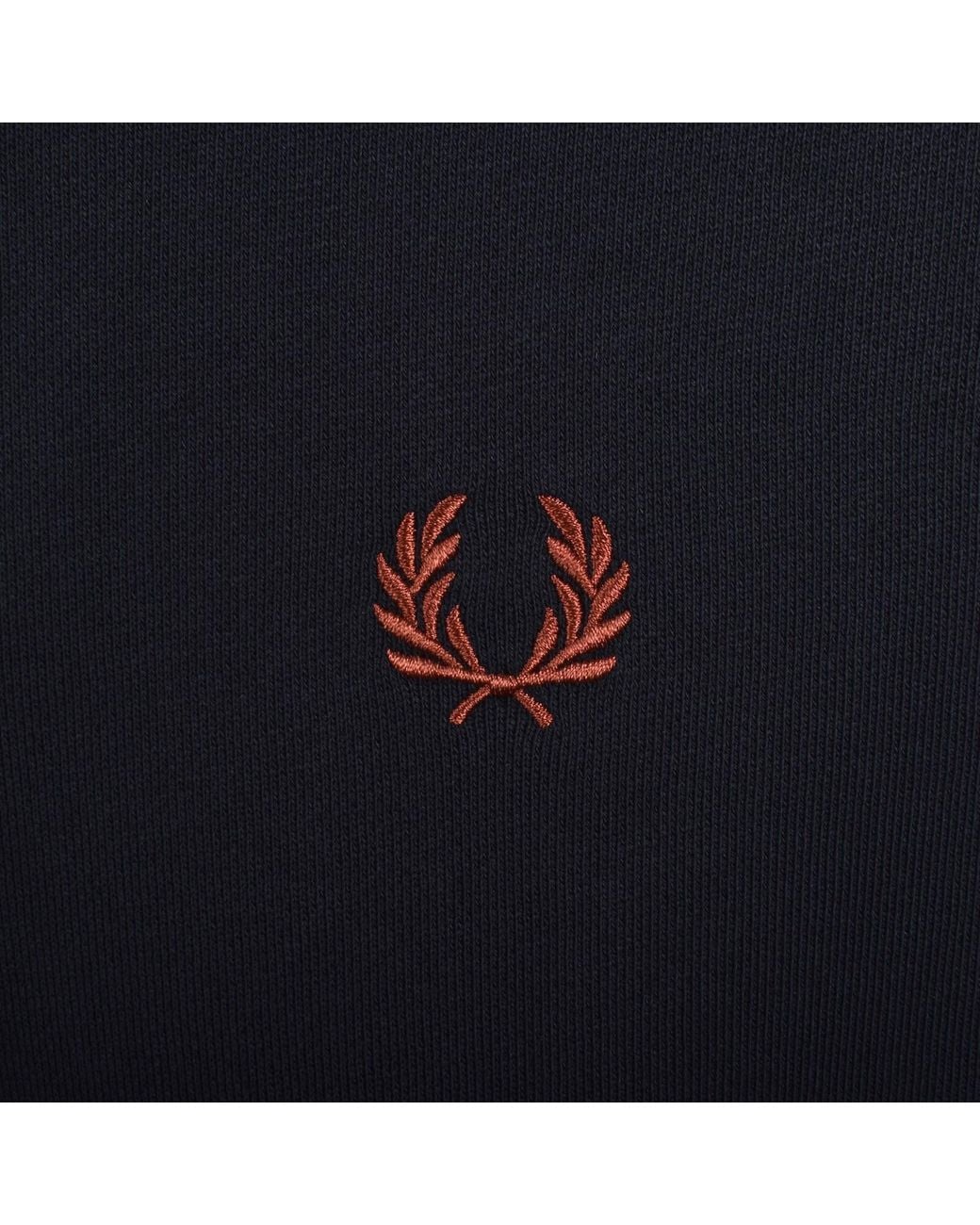 Fred Perry Blue Collared Sweatshirt for men