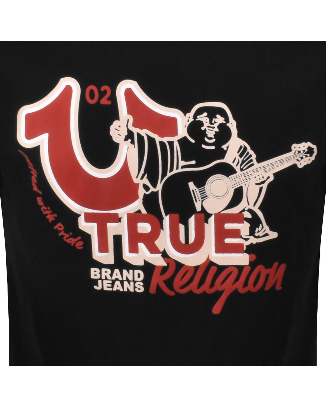 True Religion Black Big Buddha T Shirt for men
