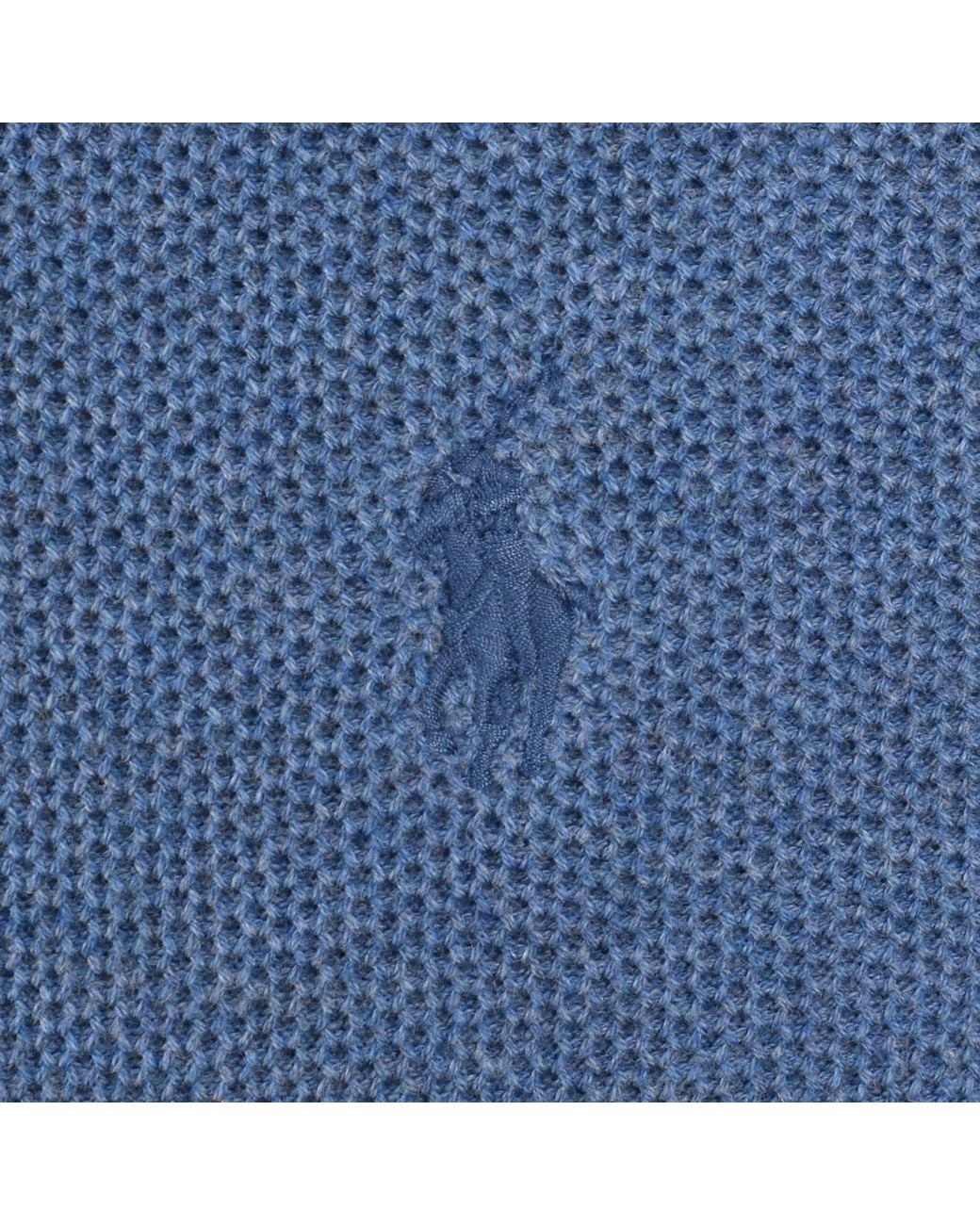 Ralph Lauren Blue Half Zip Knit Jumper for men