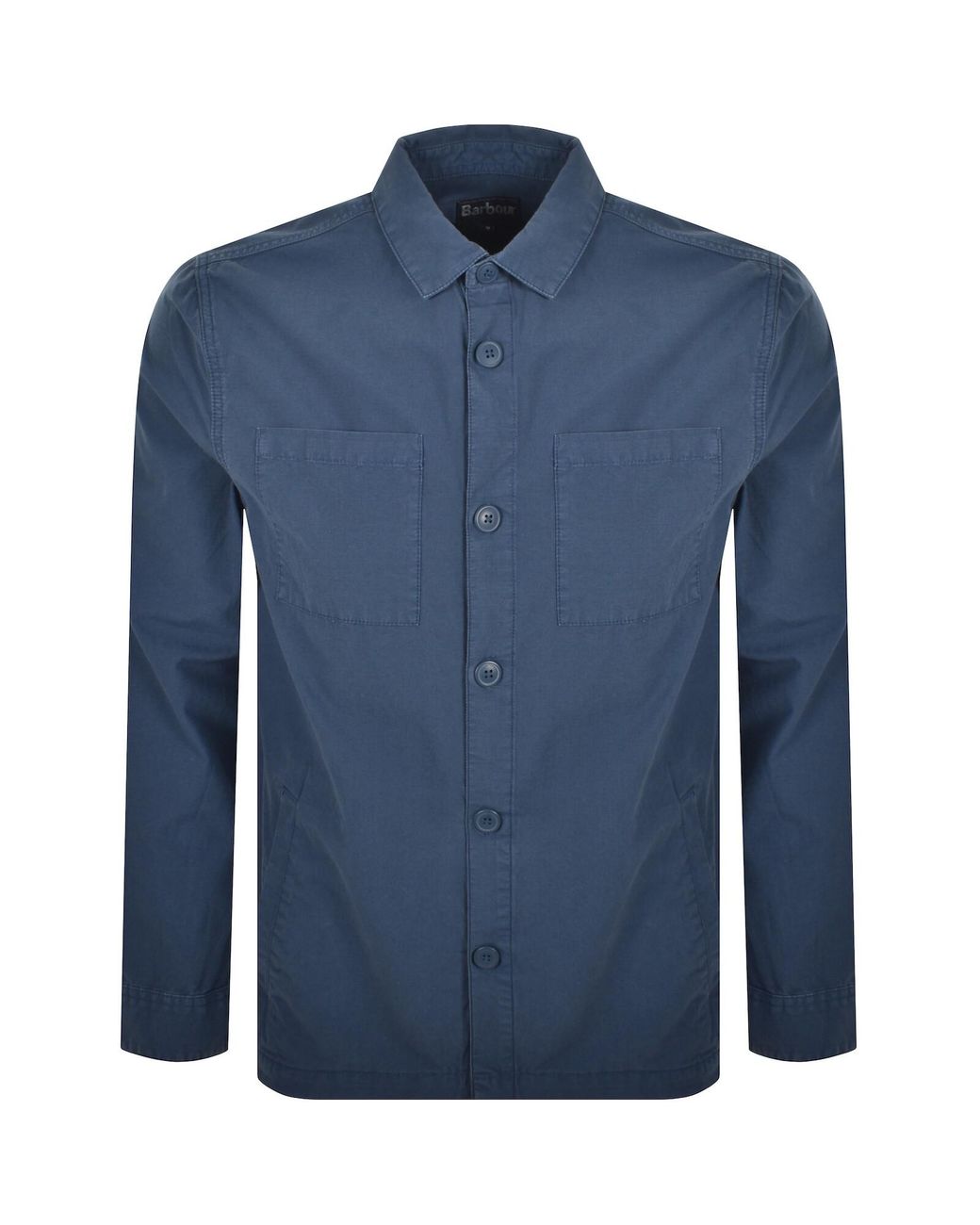 Barbour Blue Rickfell Ripstop Overshirt Dark Denim for men