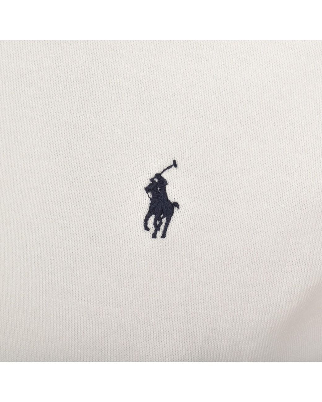 Ralph Lauren White Knit Polo T Shirt for men