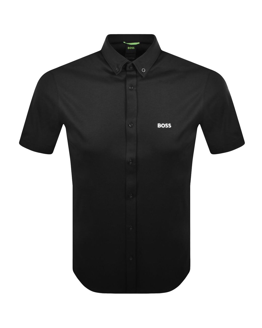 BOSS Boss St Motion Short Sleeve Shirt in Black for Men | Lyst