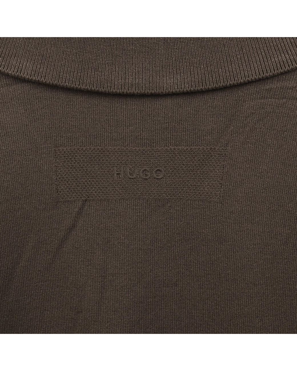 HUGO Brown San Jordan Knit Jumper for men