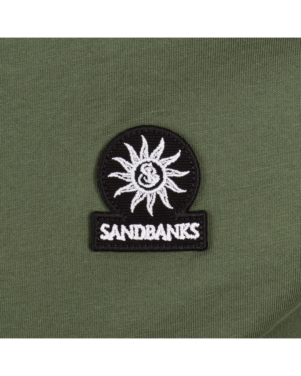 Sandbanks Green Badge Logo T Shirt for men