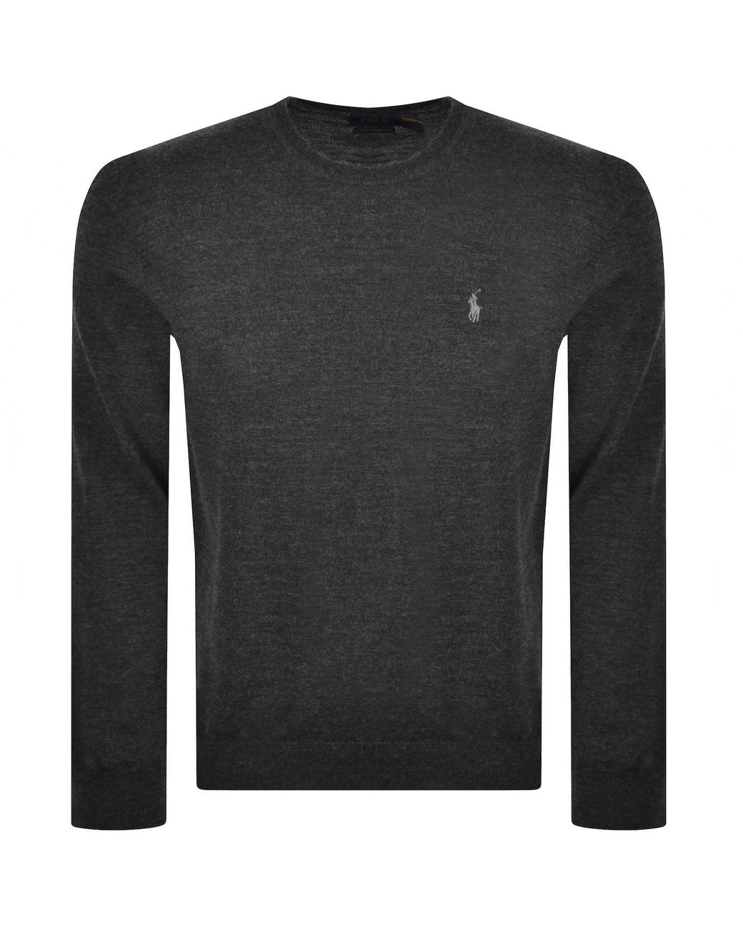 Ralph Lauren Black Crew Neck Knitted Jumper for men