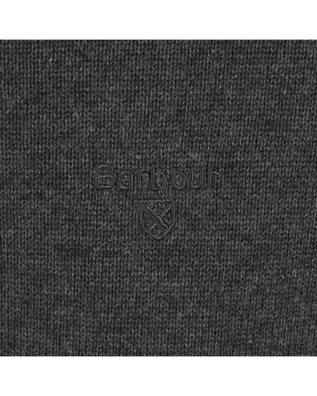 Barbour Gray Half Zip Knit Jumper for men