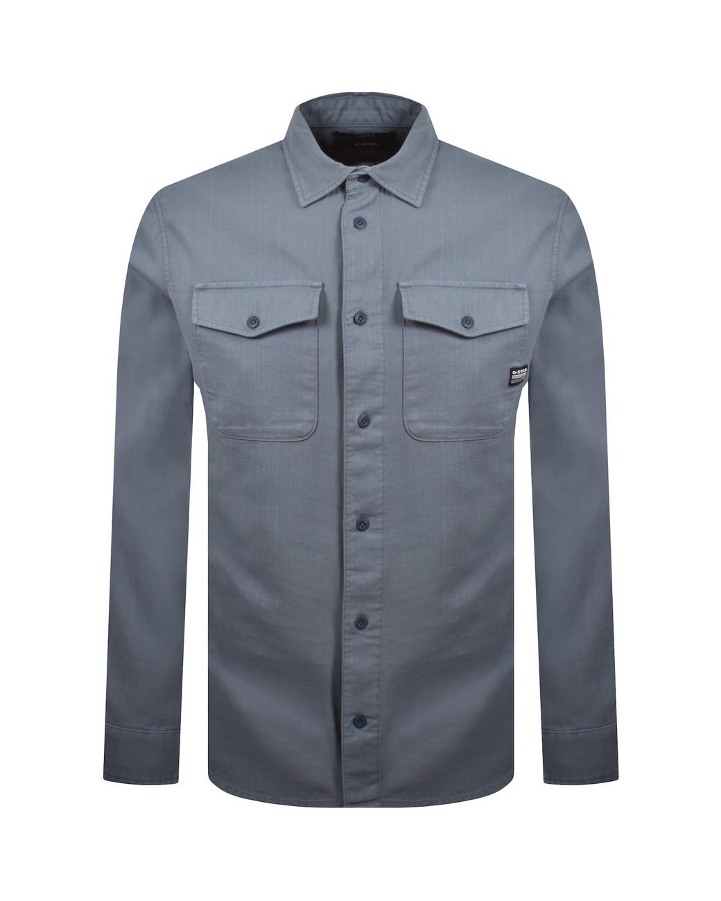 G-Star Blue G-Star Marine Slim Long Sleeved Shirt for men