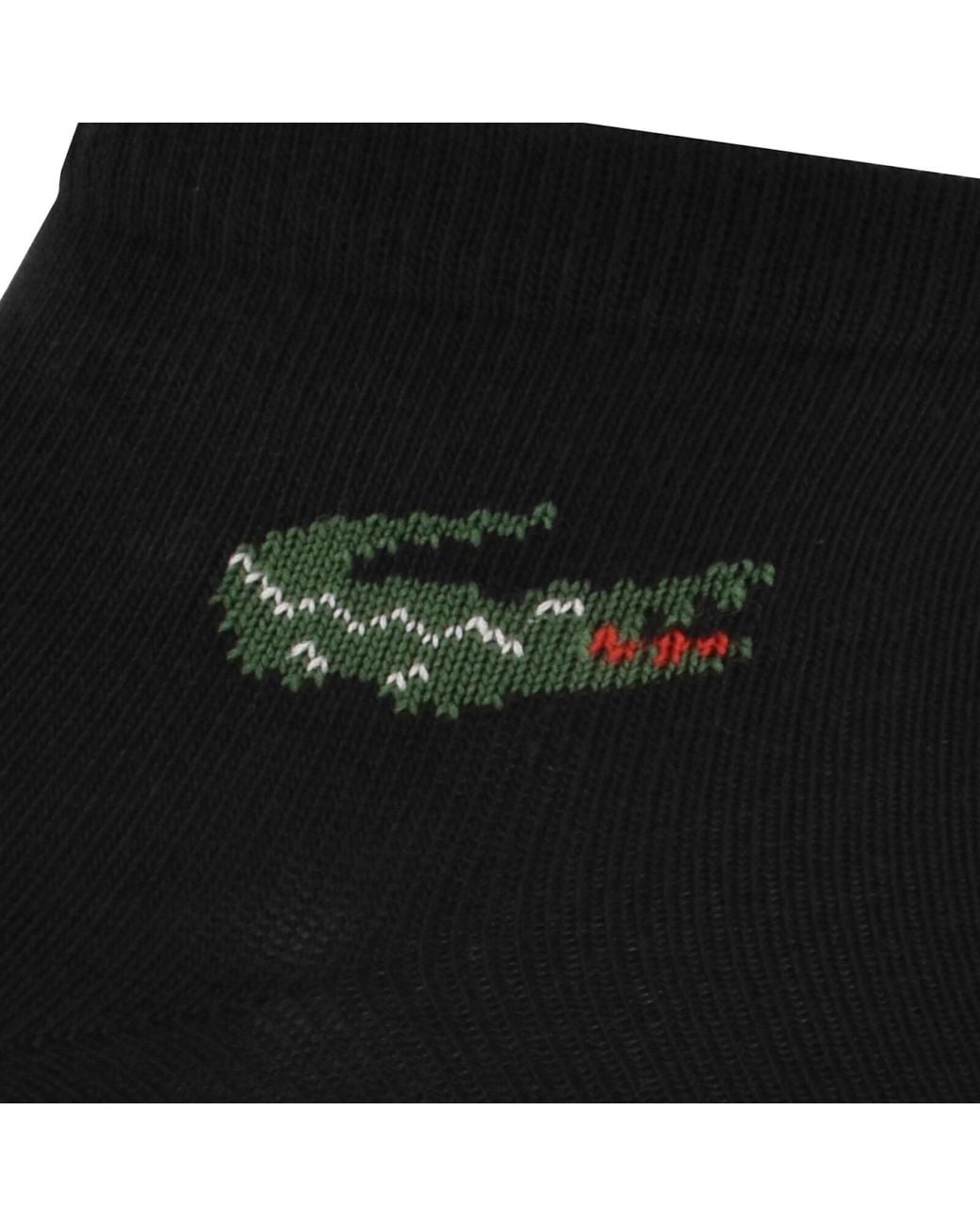 Lacoste Black 3 Pack Ankle Socks for men