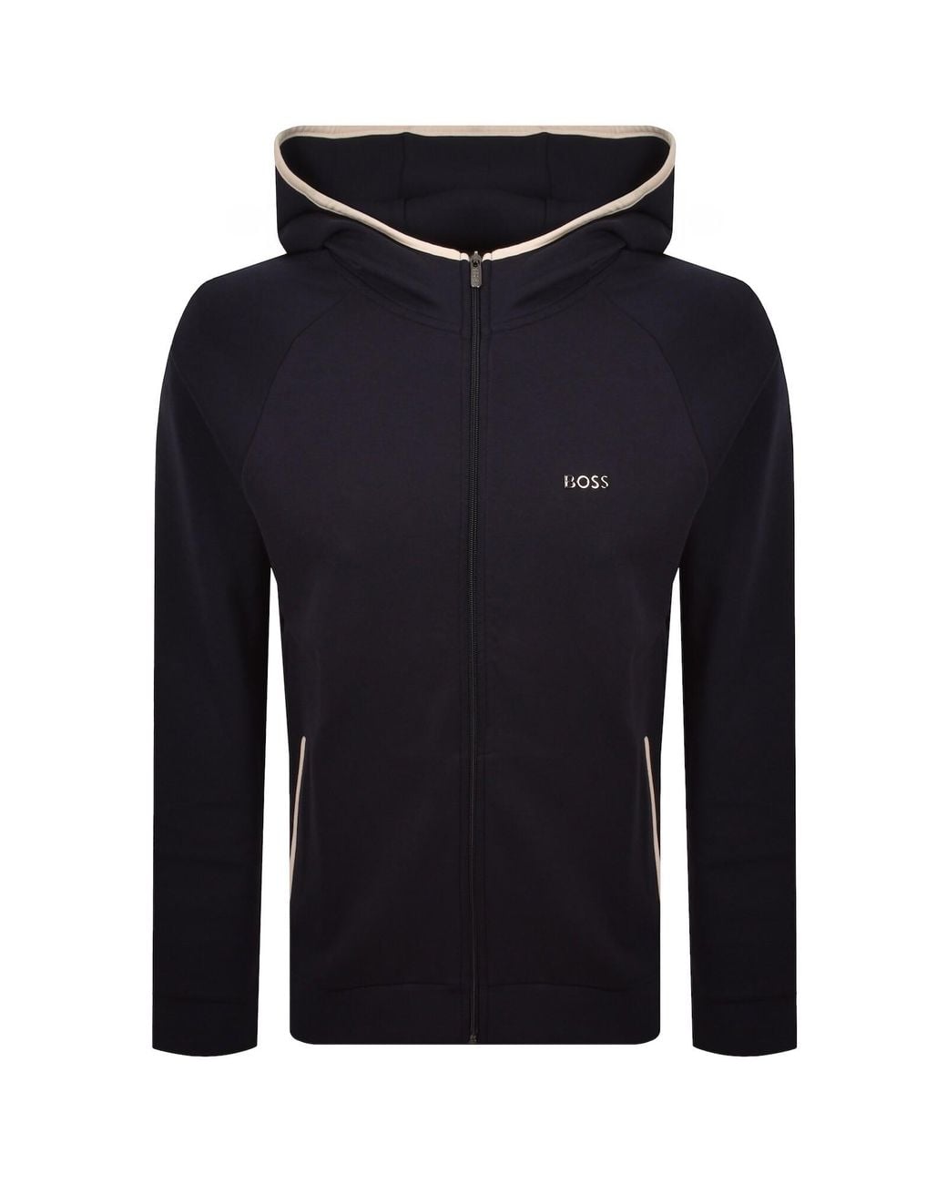 BOSS BUSINESS Blue Boss Sense Full Zip Hoodie Dark for men