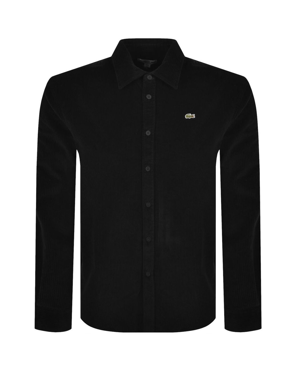 Lacoste Black Corduroy Long Sleeved Shirt for men