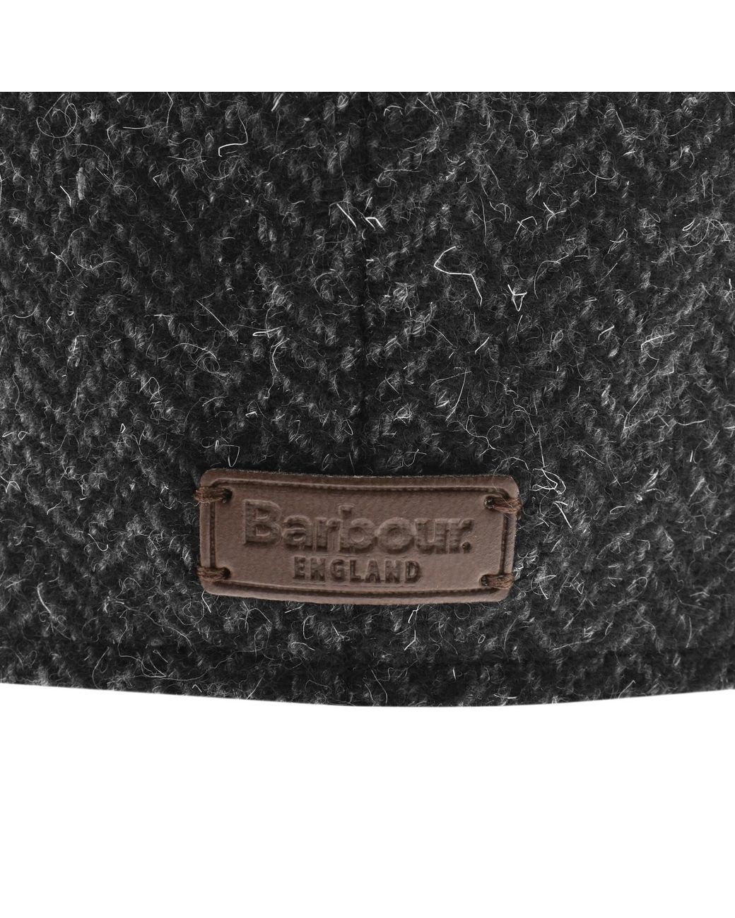 Barbour Black Fyne Tweed Bakerboy Hat for men