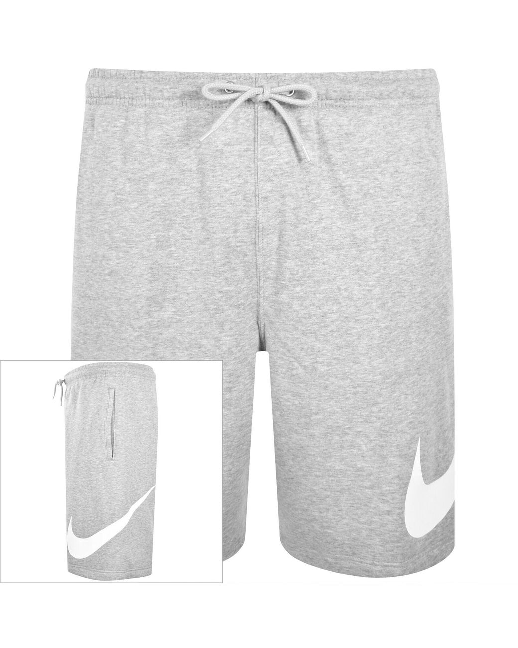 Nike Gray Club Fleece Shorts for men