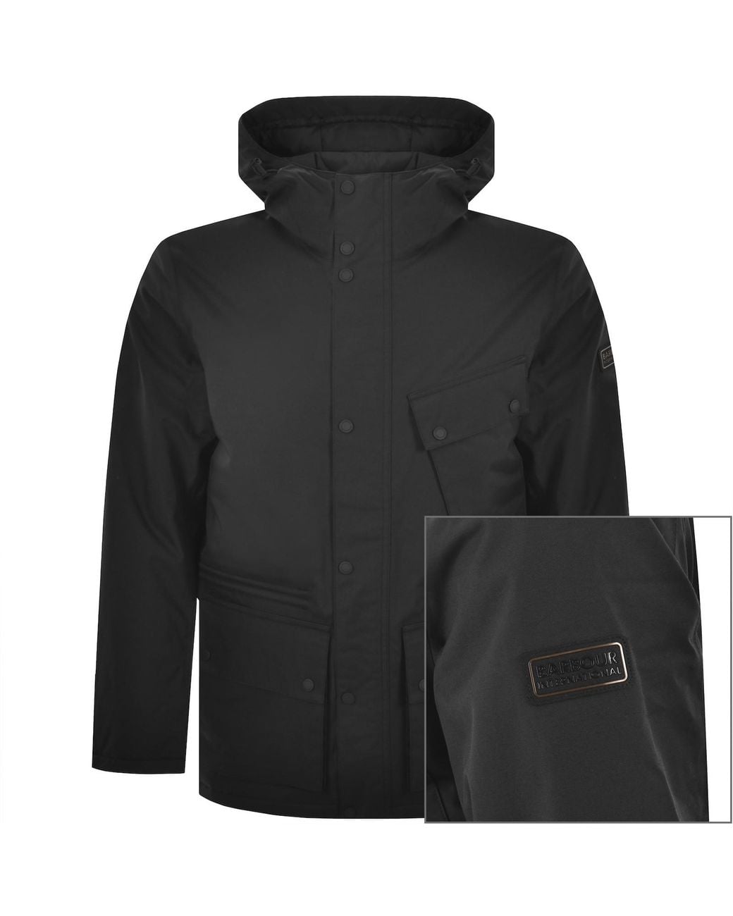 Barbour Black Waterproof Jacket for men