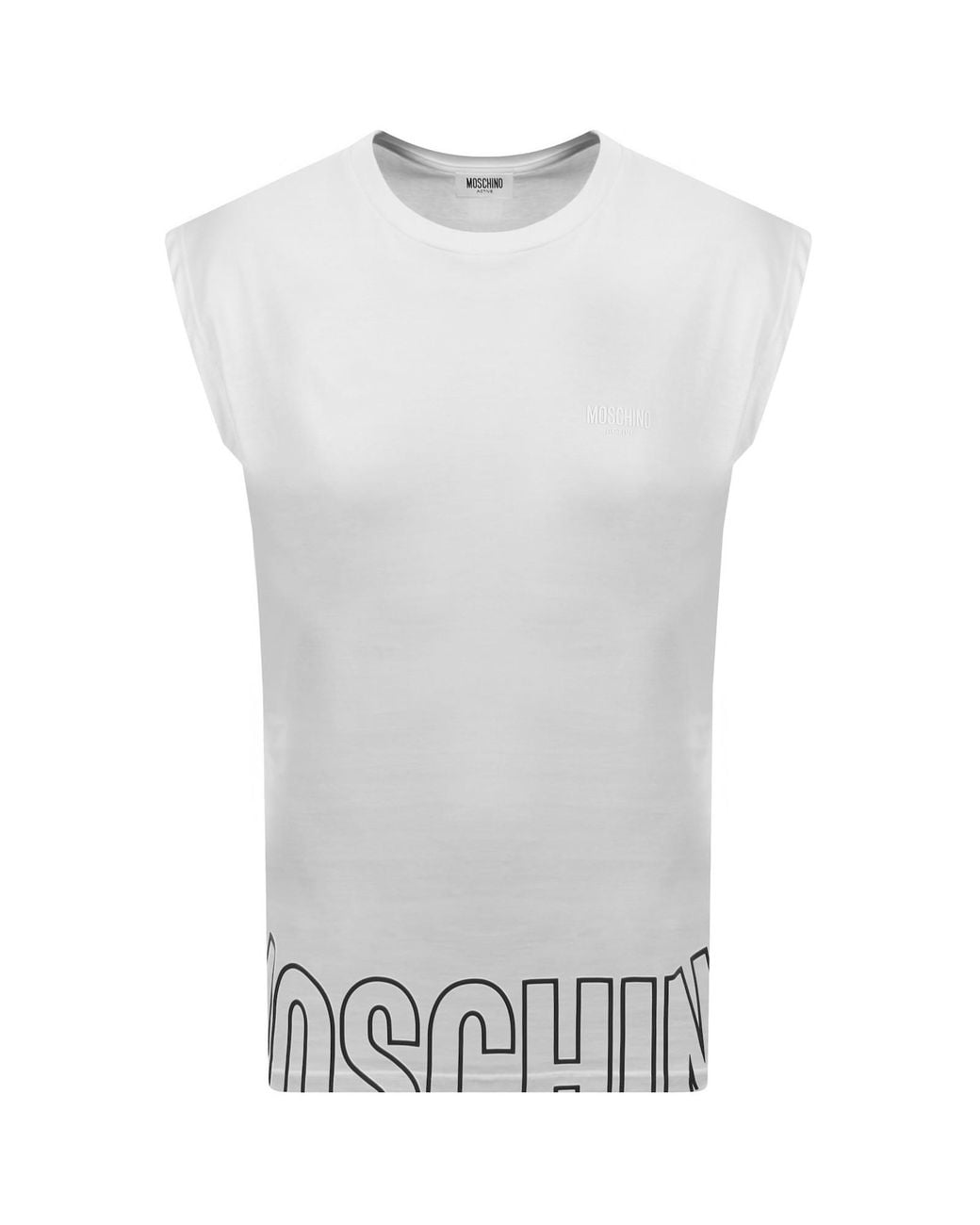 Moschino White Active Vest for men