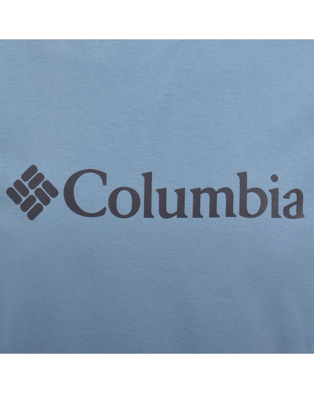 Columbia Blue Basic Logo T Shirt for men