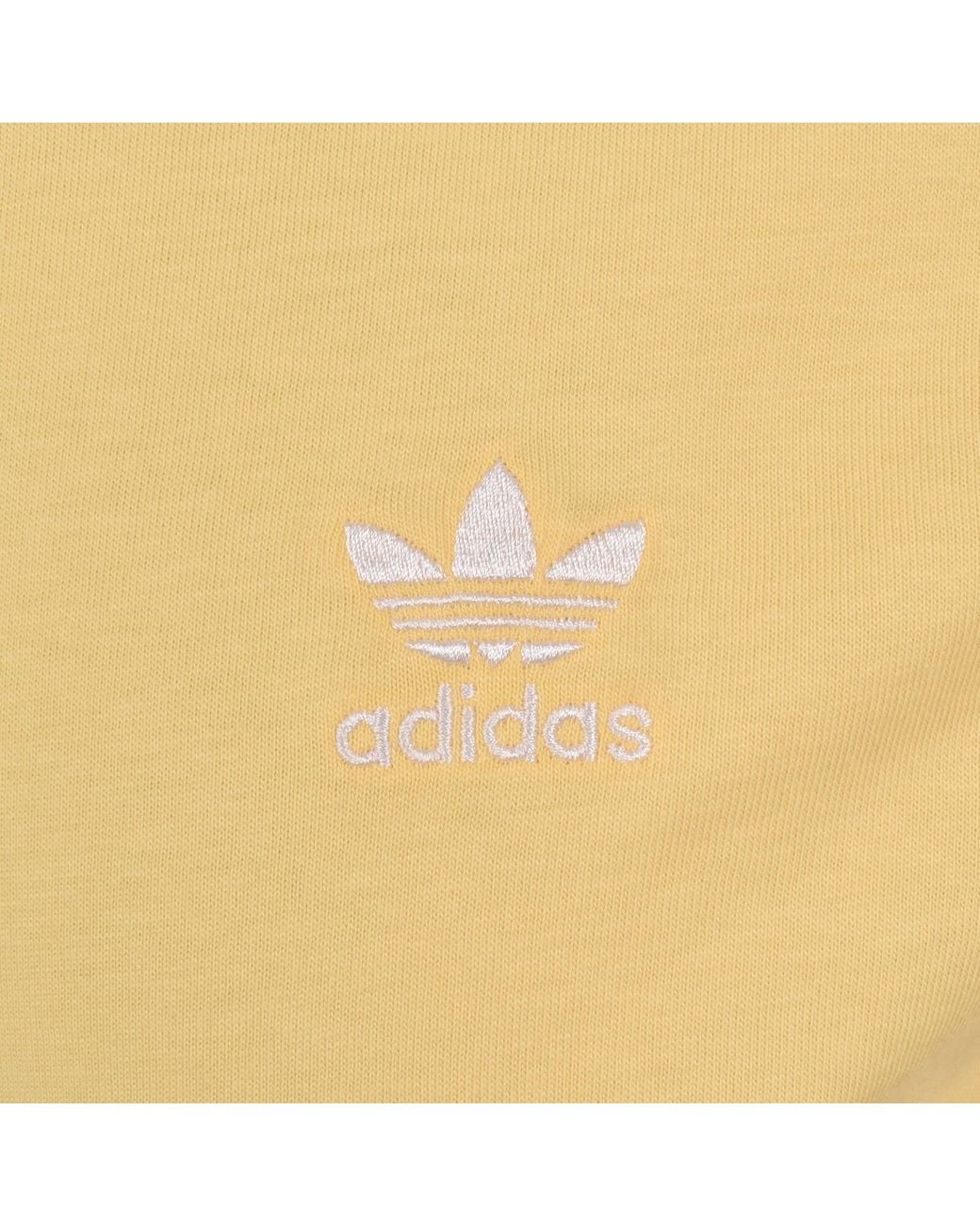 Adidas Originals Yellow Trefoil T Shirt for men