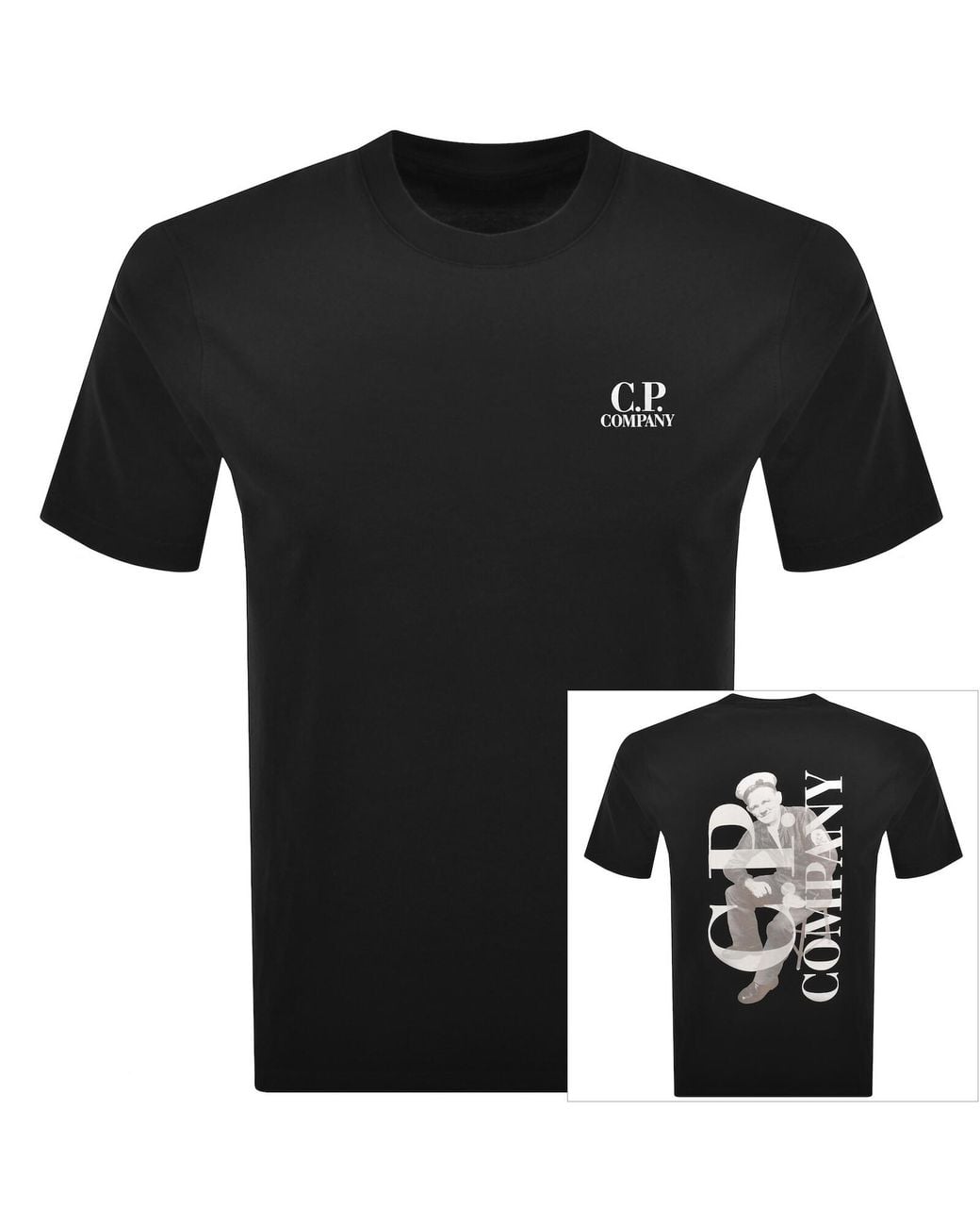 C P Company Black Cp Company British Sailor T Shirt for men