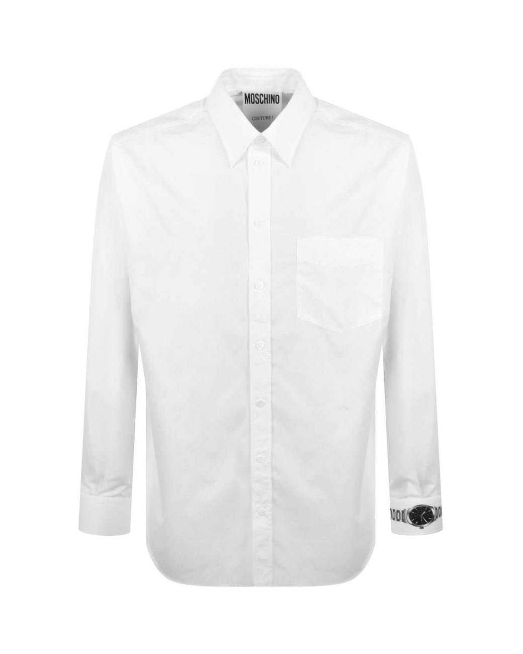 Moschino White Office Inspiration Watch Shirt for men