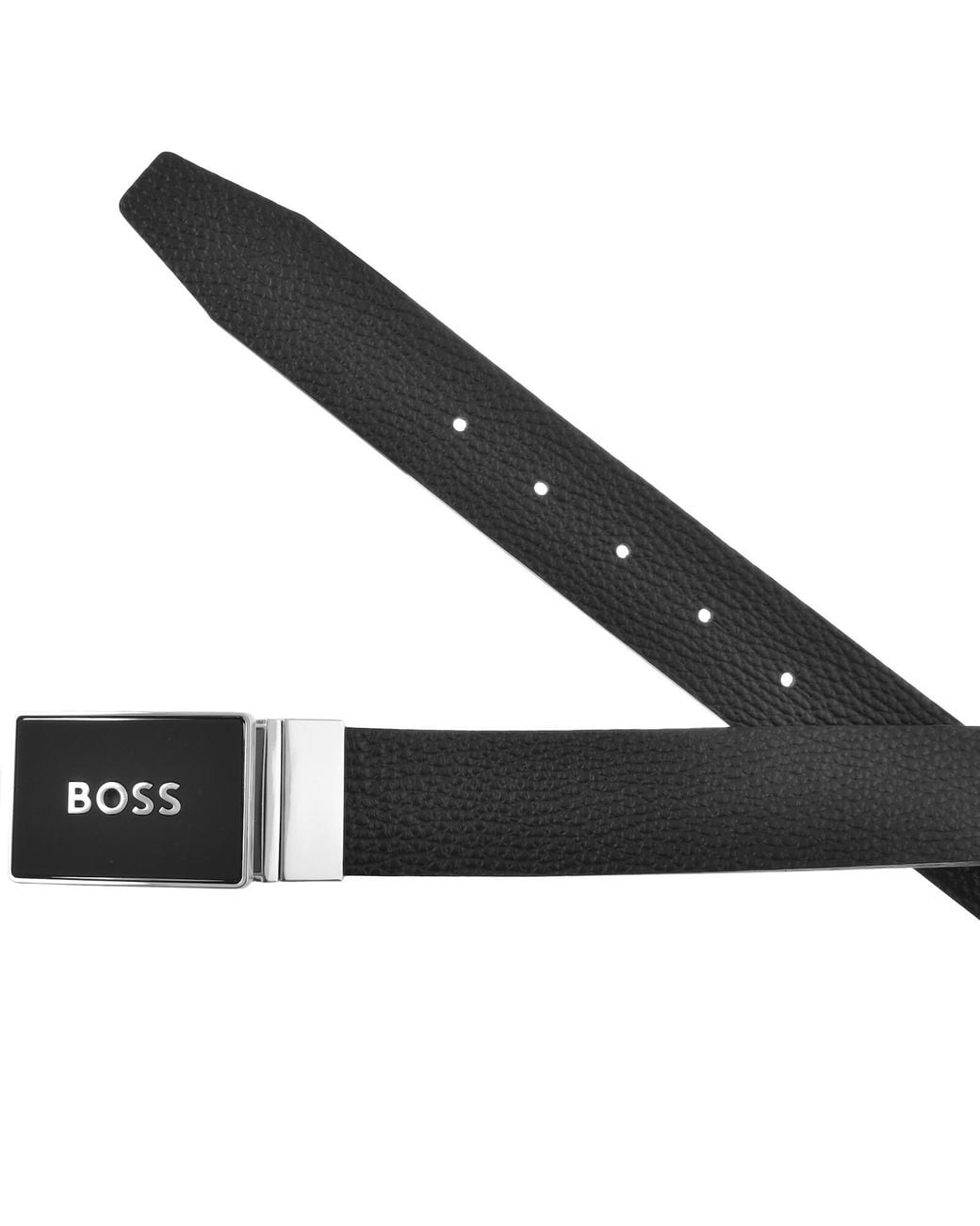BOSS BUSINESS Black Boss Reversible Icon Belt for men