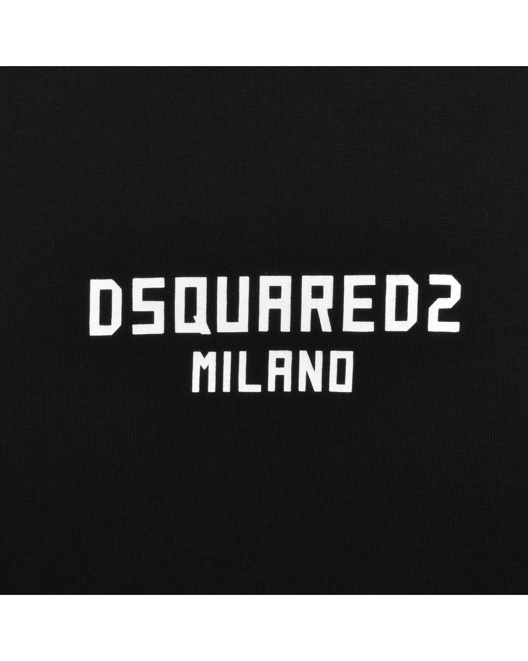DSquared² Black Logo Print Loose Fit T Shirt for men