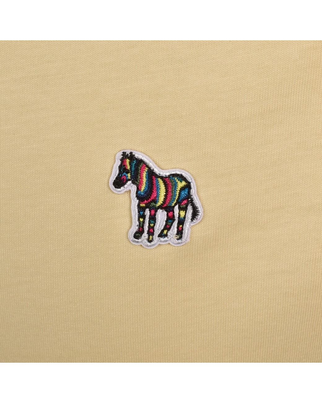 Paul Smith Natural Short Sleeve Zebra T Shirt for men