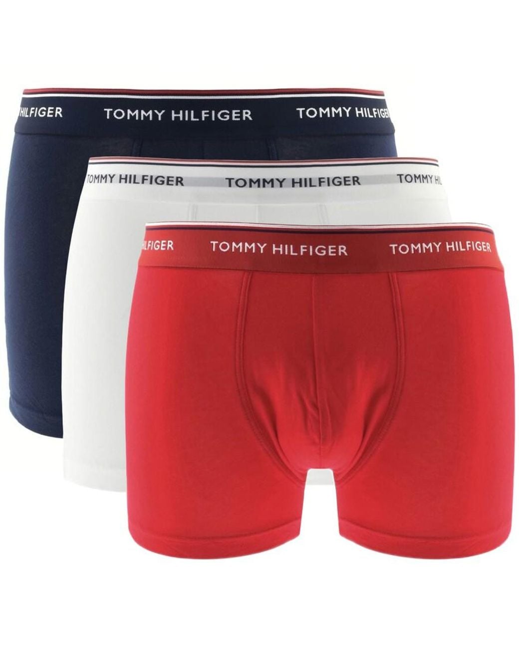 Tommy Hilfiger Red Underwear 3 Pack Trunks for men