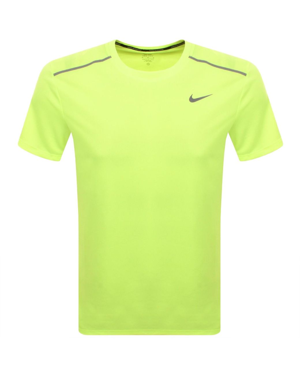 Nike Green Running T Shirt Yelliow for men