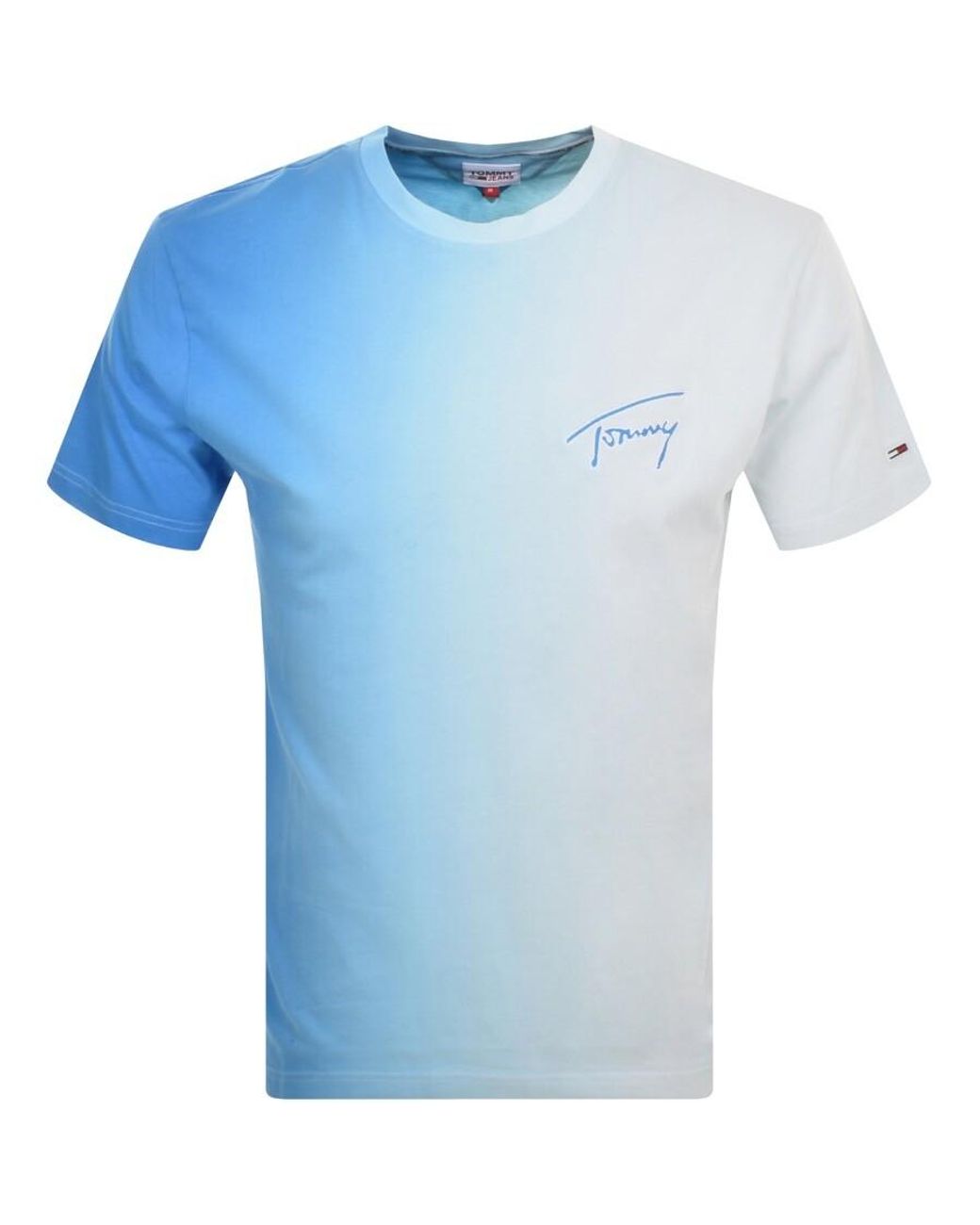 Tommy Hilfiger Dip Dye Signature T Shirt in Blue for Men | Lyst