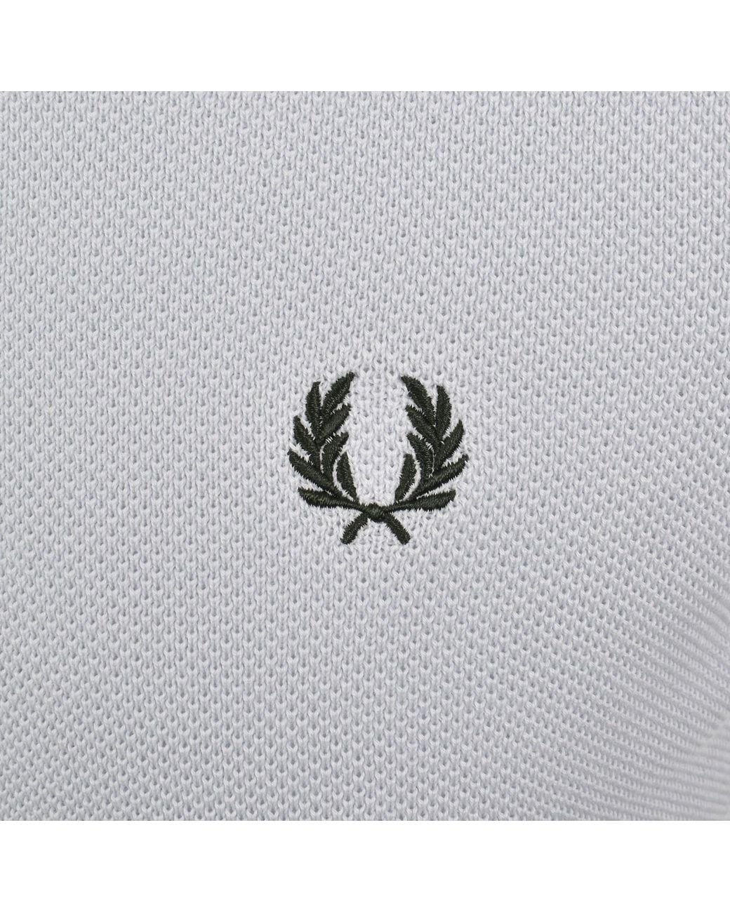 Fred Perry Gray Pique Stitch Jumper for men