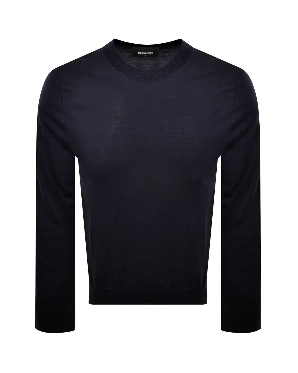 DSquared² Blue Crew Neck Knit Jumper for men