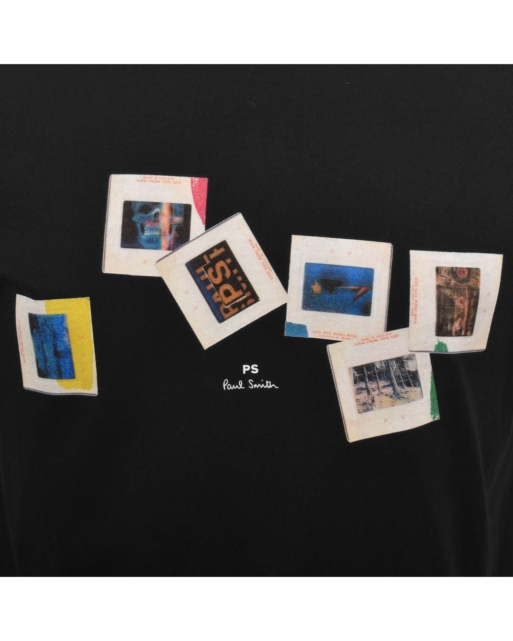 Paul Smith Black Slides Graphic T Shirt for men