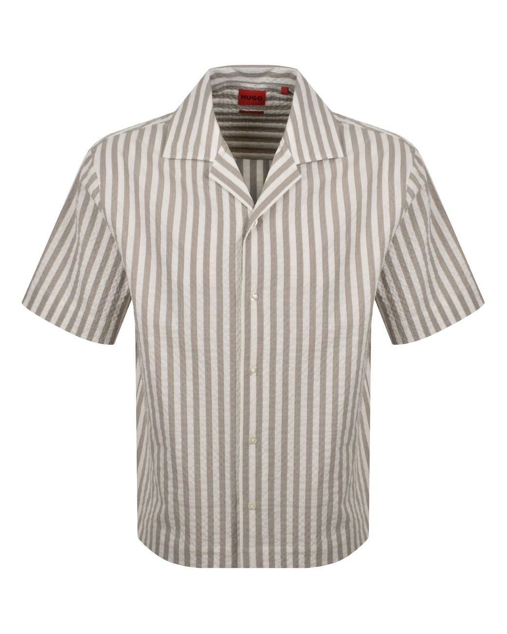 HUGO Gray Espino Striped Shirt Light for men