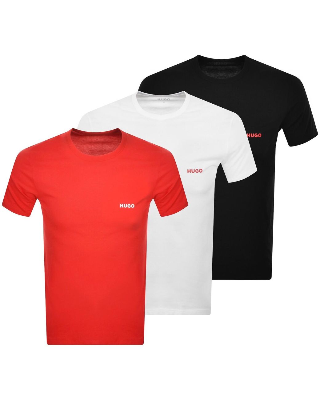 HUGO Red 3 Pack Crew Neck T Shirts for men