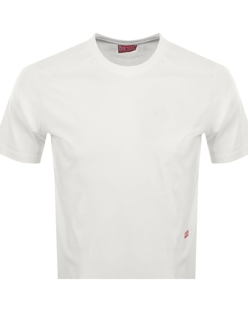 DIESEL White T Adjust Slits T Shirt Off for men