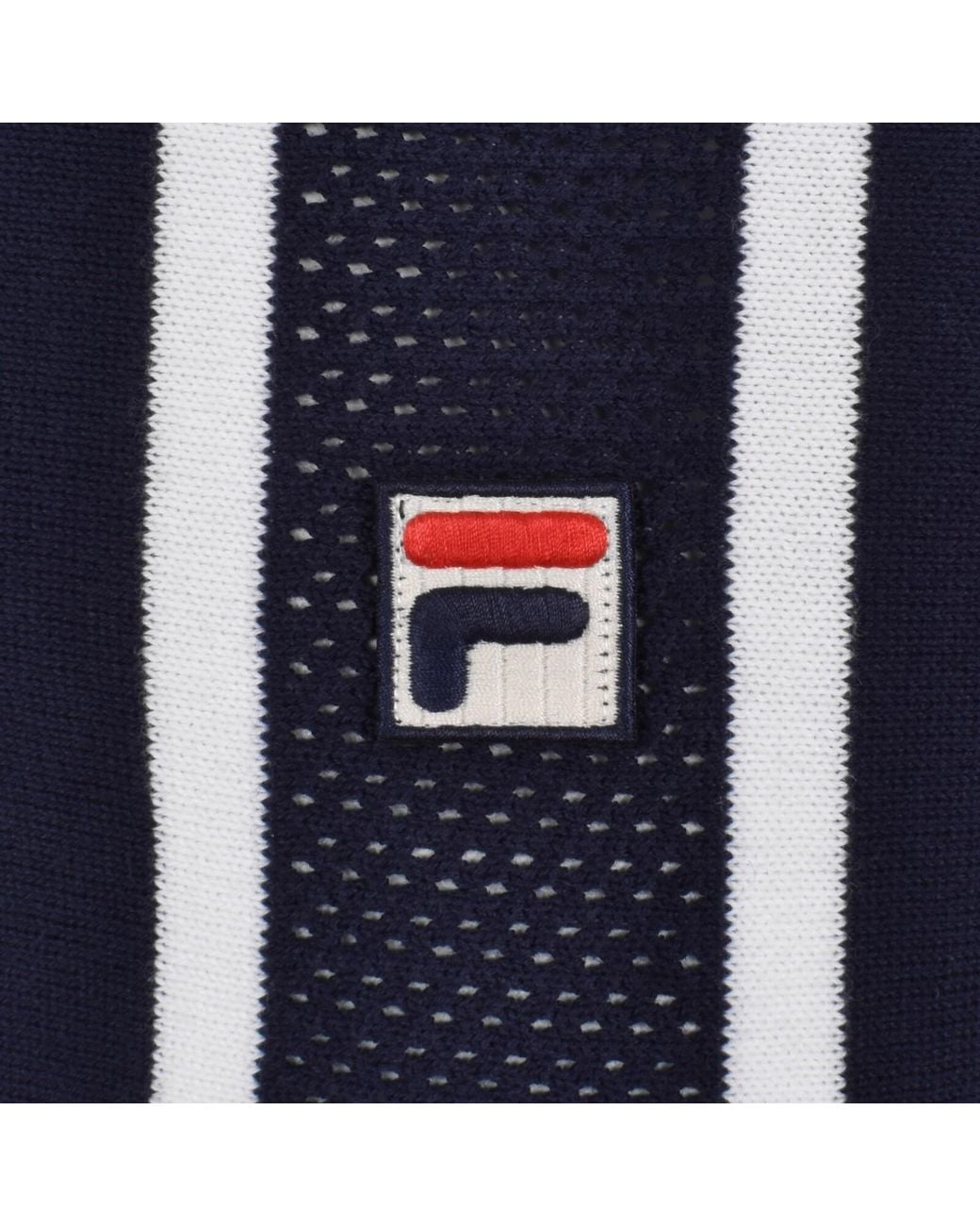 Fila Blue Fila Giorgio Crochet Polo Shirt Fila for men