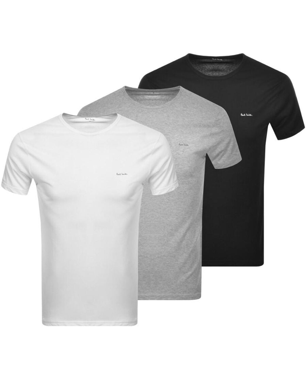 Paul Smith Black 3 Pack T Shirts for men