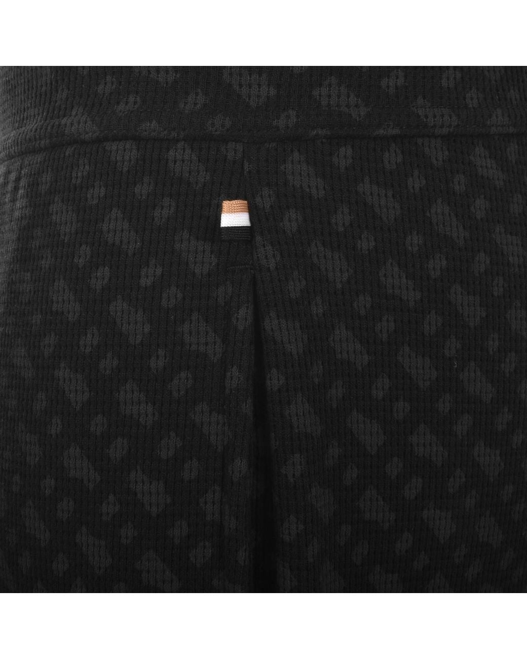 BOSS BUSINESS Black Boss Waffle All Over Print Joggers for men