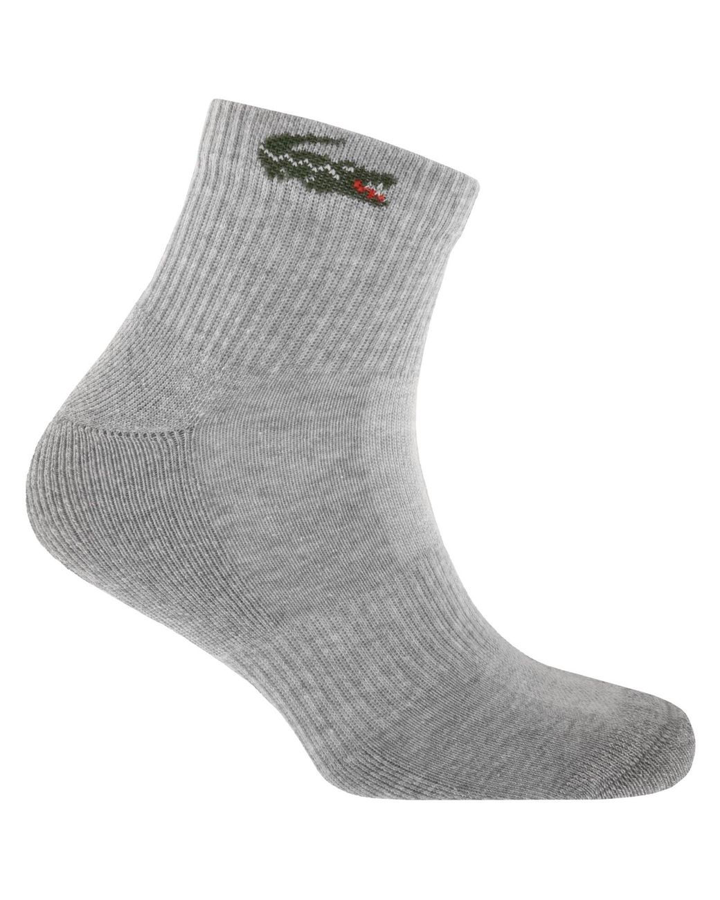 Lacoste Gray 3 Pack Ankle Socks for men