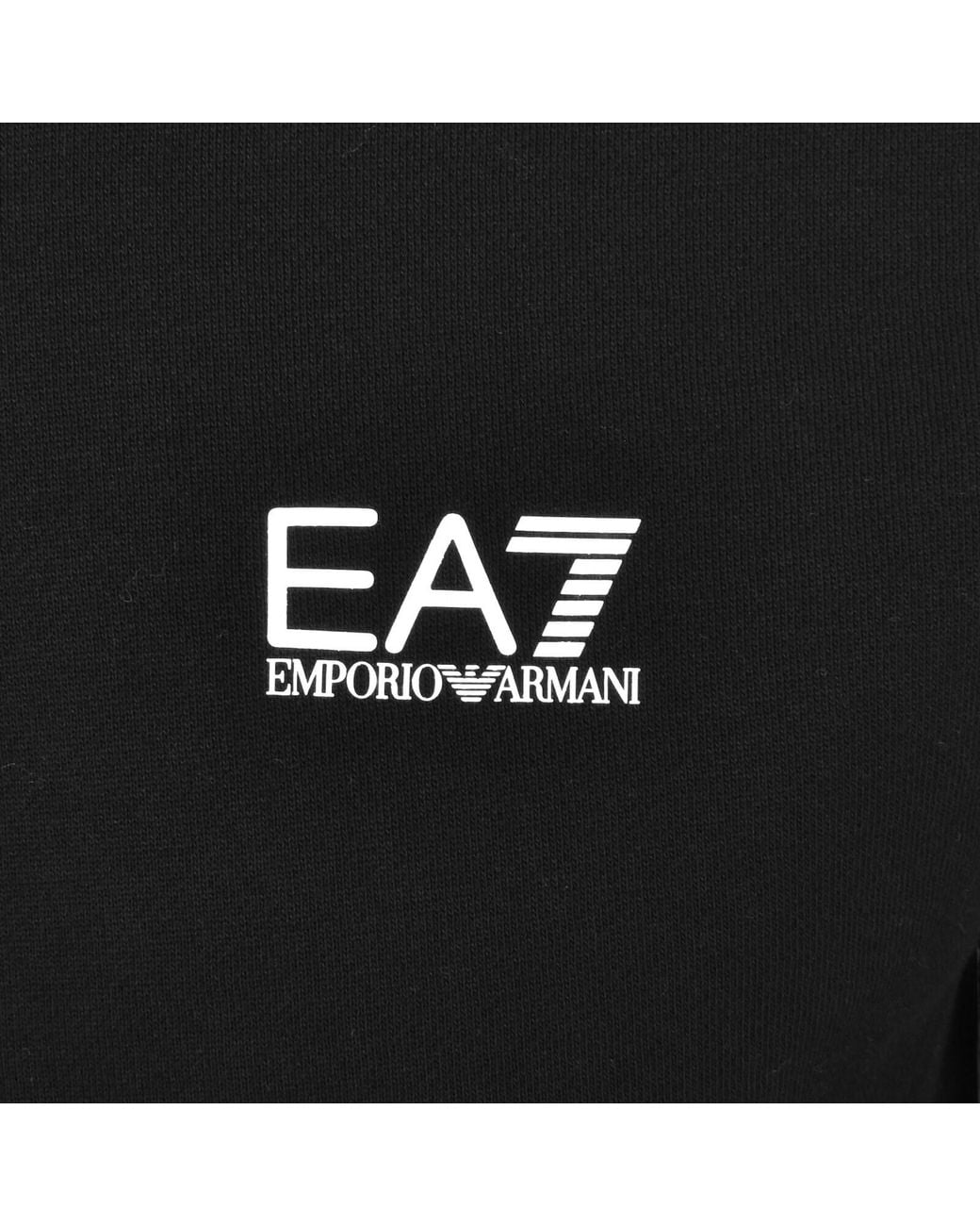 EA7 Black Emporio Armani Logo Sweatshirt for men