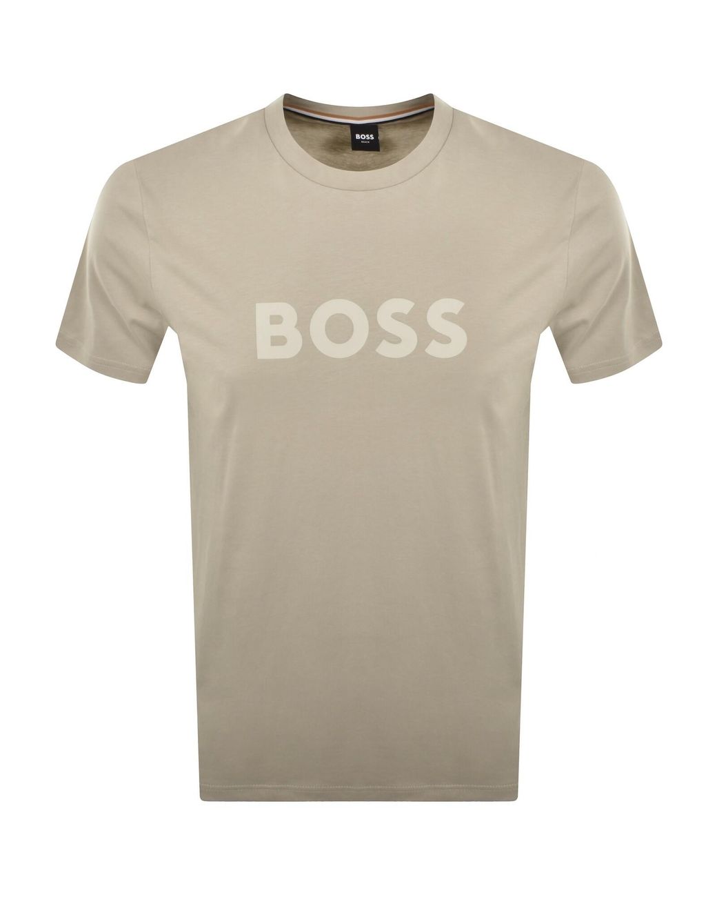 BOSS BUSINESS Natural Boss Beachwear Logo T Shirt Light for men