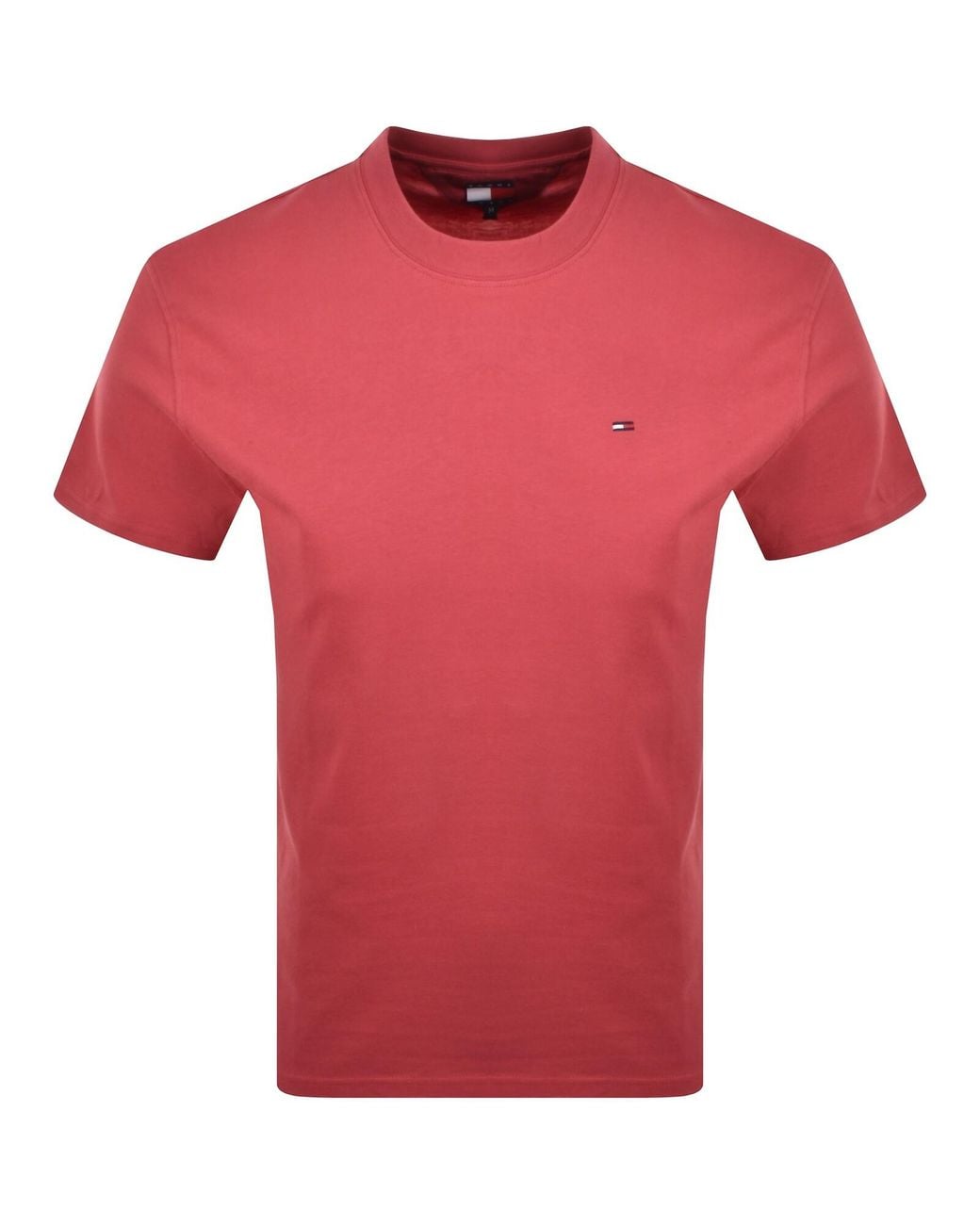 Tommy Hilfiger Red Flag Logo T Shirt for men