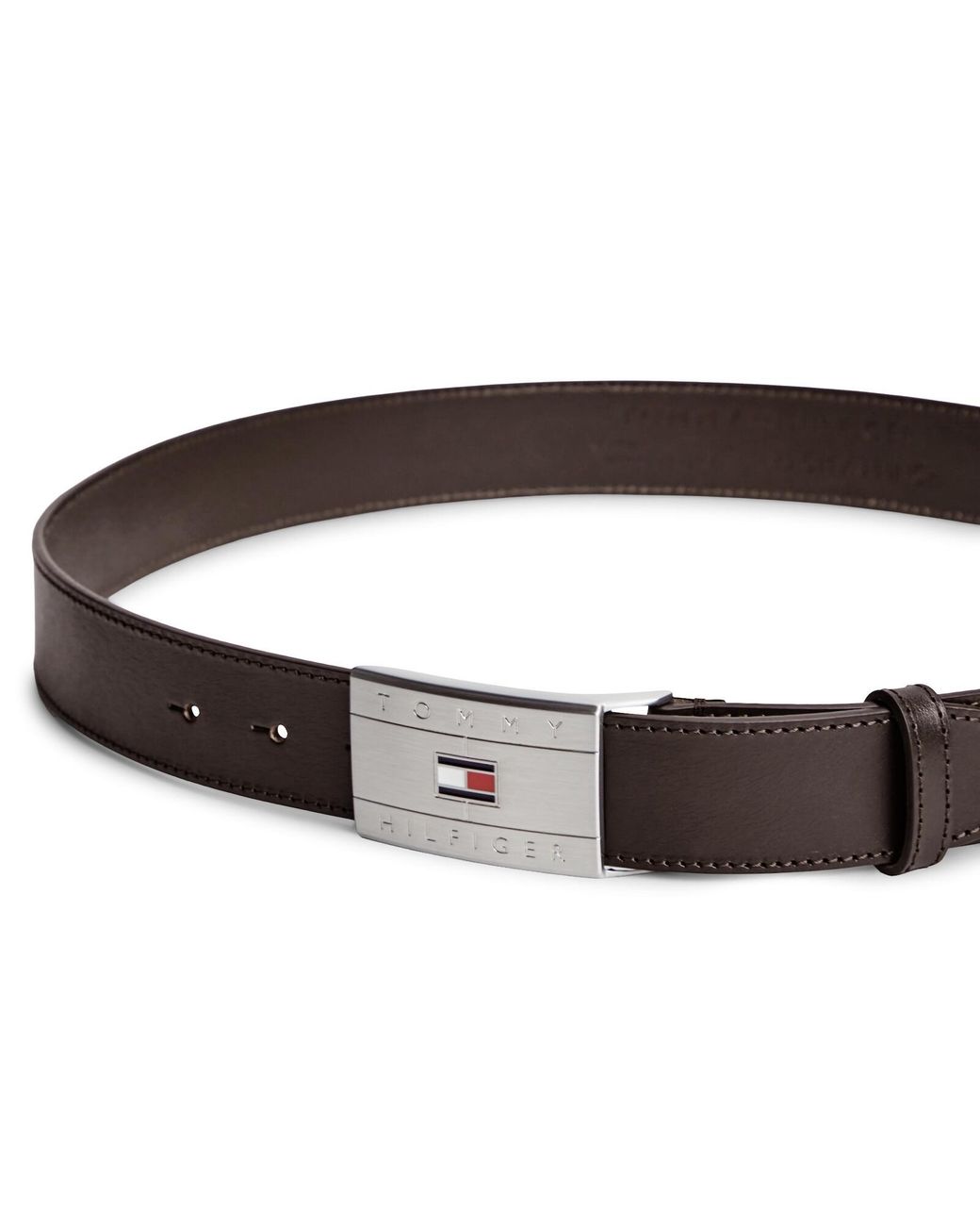 Tommy Hilfiger Black Flag Plaque Belt for men