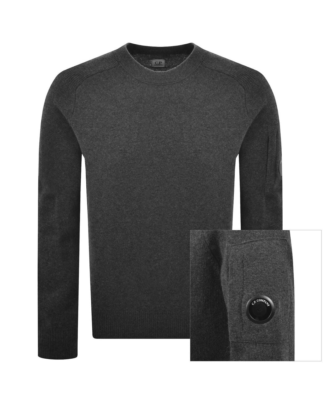 C P Company Gray Cp Company Knit Jumper for men