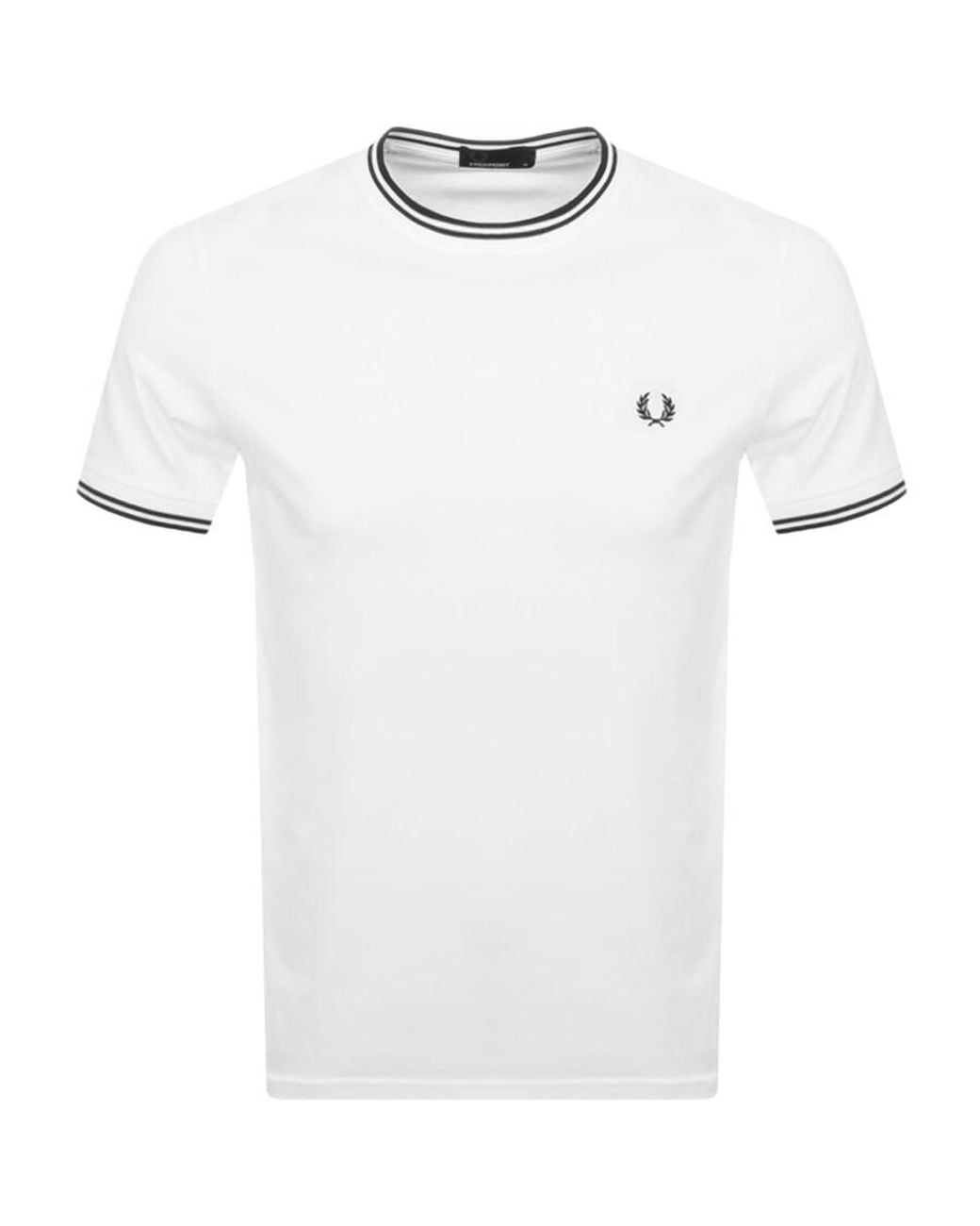 Fred Perry White Twin Tipped T-Shirt for men