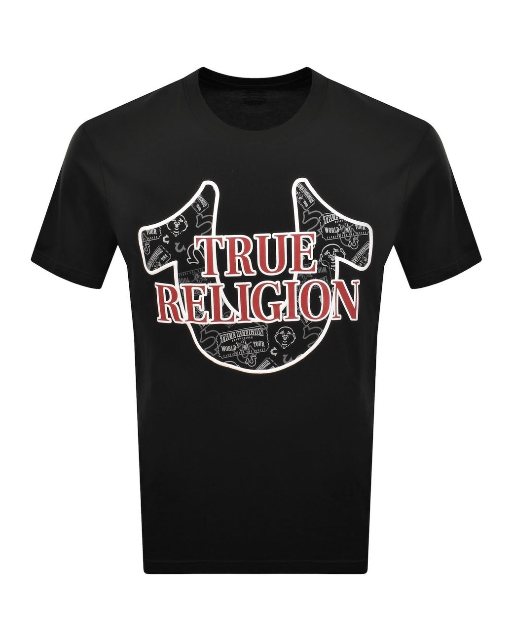 True Religion Black Logo T Shirt for men