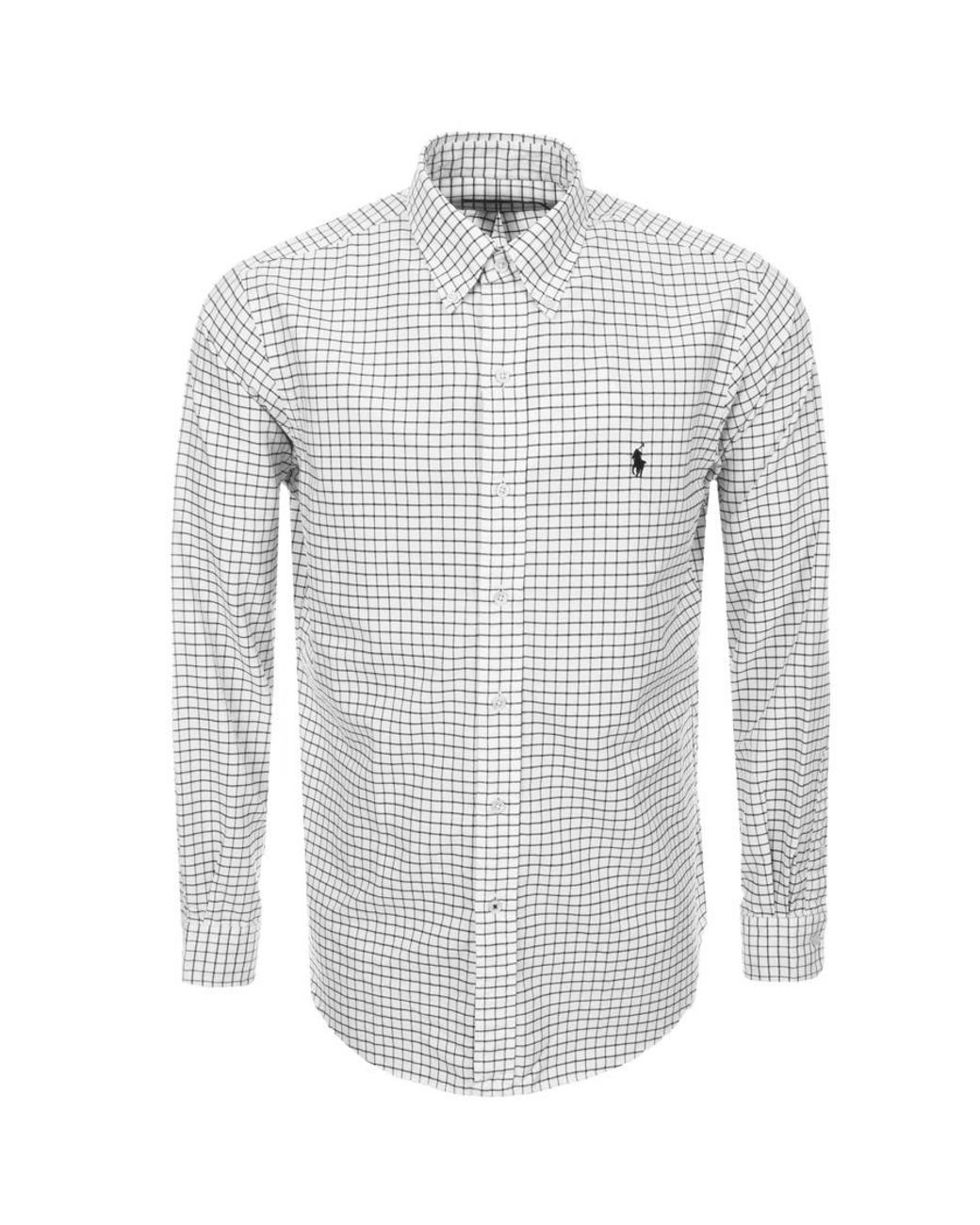 Ralph Lauren Windowpane Check Shirt White for Men | Lyst UK